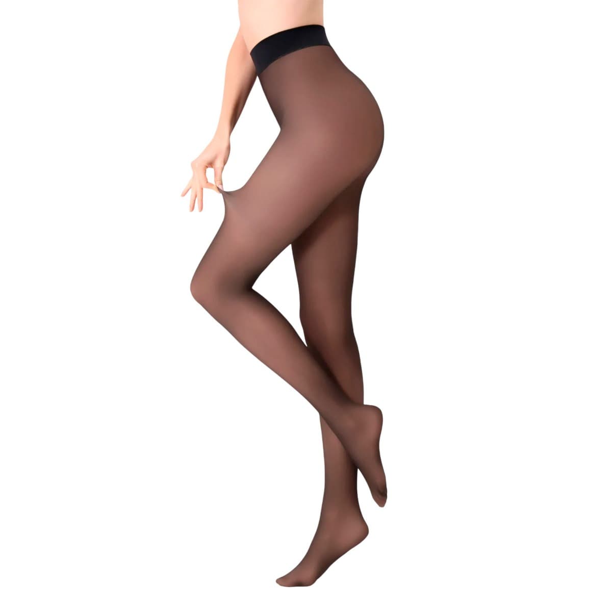 Dames Thermo-Nude Panty - Black Sheer - S