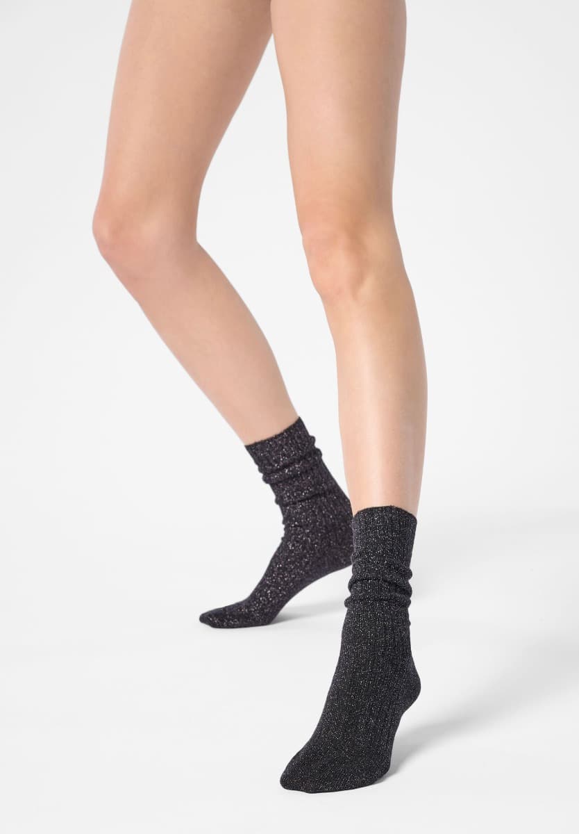 Diamonds Rib - Socken - Schwarz Silber
