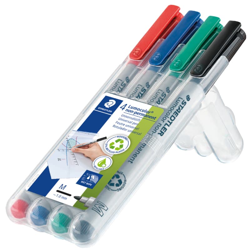 Staedtler Lumocolor Nonpermanent-Marker 315m, 4er Etui