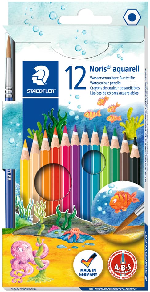 Staedtler Aquarellstift Noris Aquarell, 12er Kartonetui