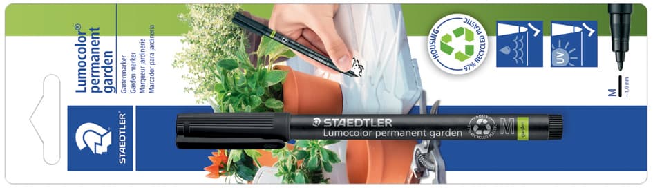 Staedtler Lumocolor Gartenmarker Garden, Schwarz, Blister
