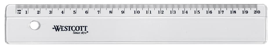 Westcott Flachlineal, Aus Kunststoff, Länge: 300 Mm