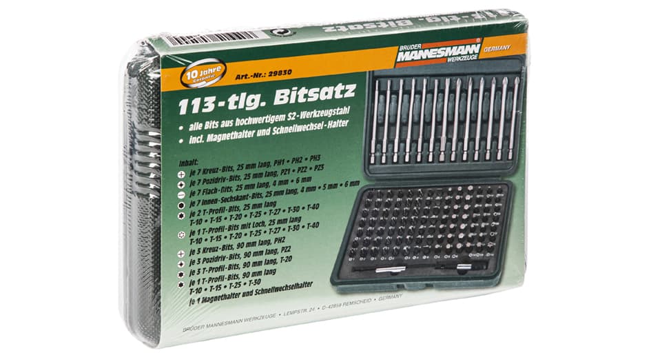 Brüder Mannesmann Bit-Satz-Box, 113-Teilig, In Einer Box