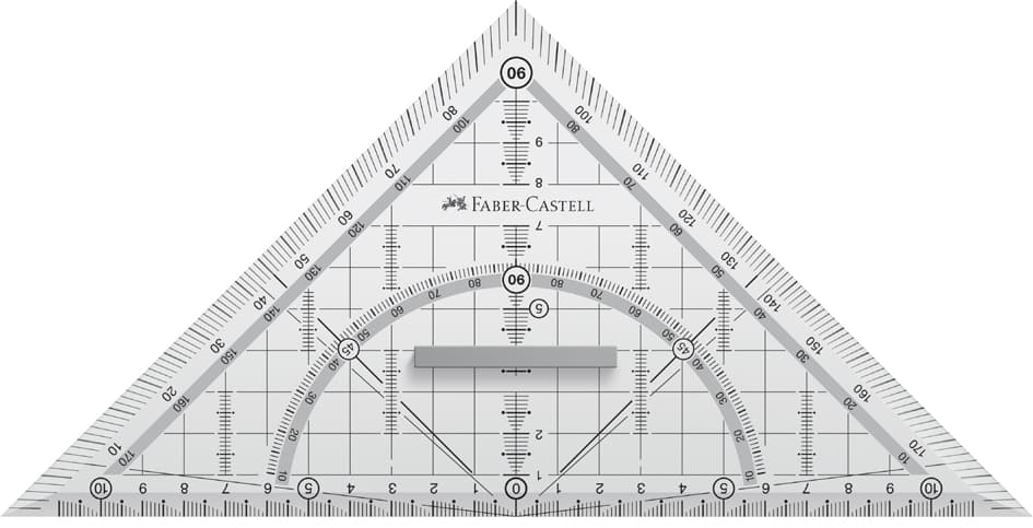 Faber-Castell Geometriedreieck Grip Groß, Mit Griff