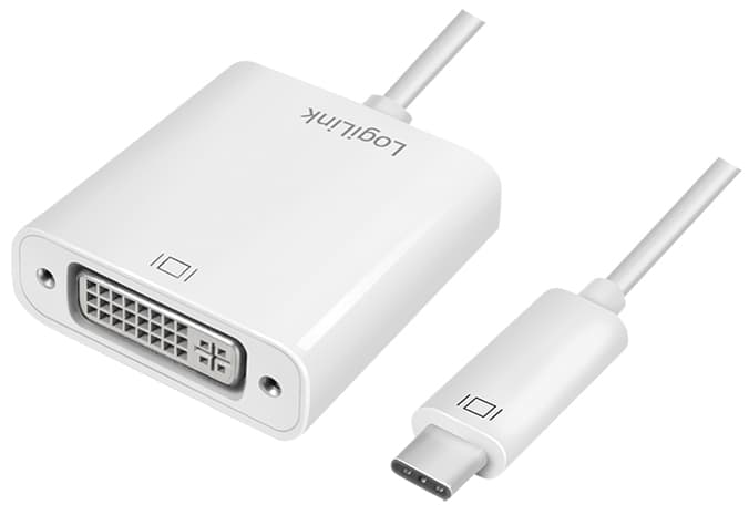 Logilink Usb-C - Dvi Adapterkabel, Weiß