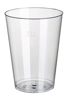 Starpak Kunststoff-Trinkbecher Ps, 0,2 L, Glasklar, 50er