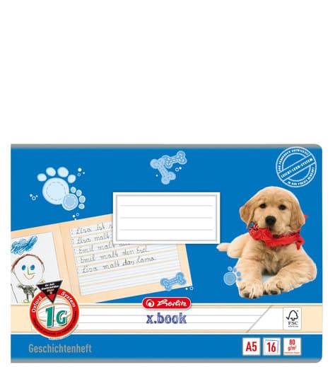 Herlitz Geschichtenheft X.Book, Din A5, Lineatur 2g
