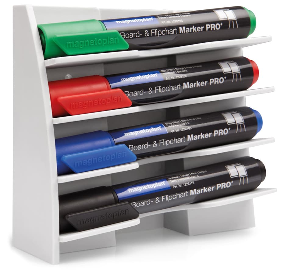 Magnetoplan Kunststoff Markerhalter, Für 4 Boardmarker