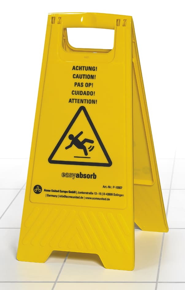 Easyabsorb Warnschild , Achtung Rutschgefahr, , Gelb