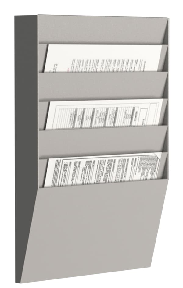 Paperflow Wand-Sortiertafel 6 Fächer, A4 Quer, Grau