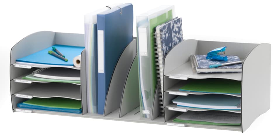 Paperflow Ablagesystem Xl, 8 Fächer, Schwarz