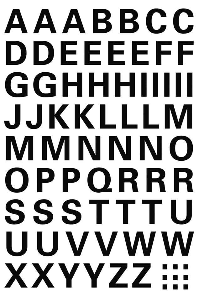 Herma Buchstaben-Sticker A-Z, Folie Schwarz, 10 Mm Hoch