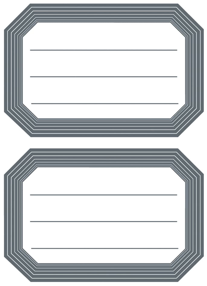 Herma Buchetiketten, Graue Randgestaltung, 82 X 55 Mm