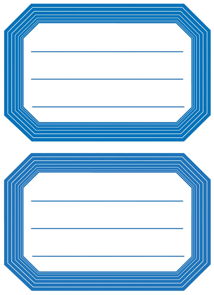 Herma Buchetiketten, Blaue Randgestaltung, 82 X 55 Mm