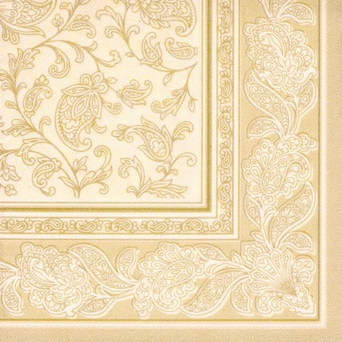 Papstar Servietten , Royal Collection Ornaments, , Champagner