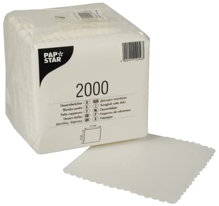 Papstar Dessertdeckchen, 170 X 170 Mm, Weiß