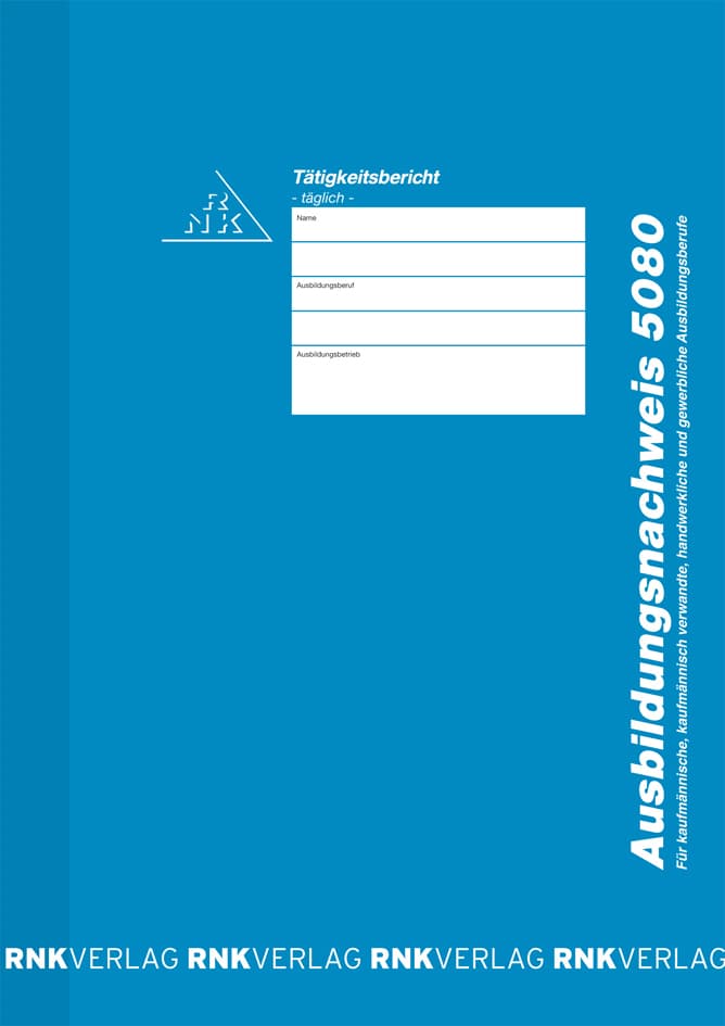 Rnk Verlag Ausbildungsnachweis-Heft, Täglich, Din A4