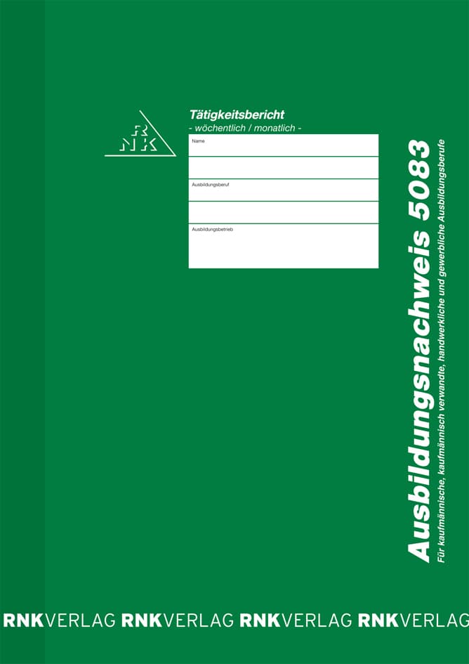 Rnk Verlag Ausbildungsnachweis-Heft, Wöchentlich/Monatlich