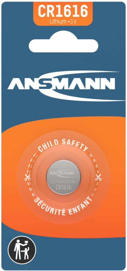 Ansmann Lithium Knopfzelle , Cr1616, , 3,0 Volt, 1er-Blister