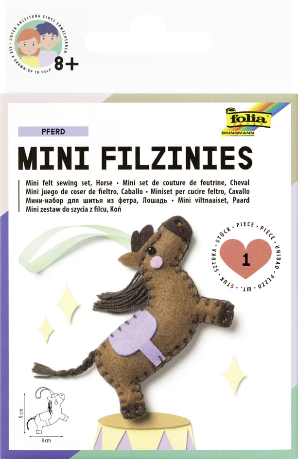 Folia Mini Filz-Nähset , Filzinies, , 11-Teilig, Pferd