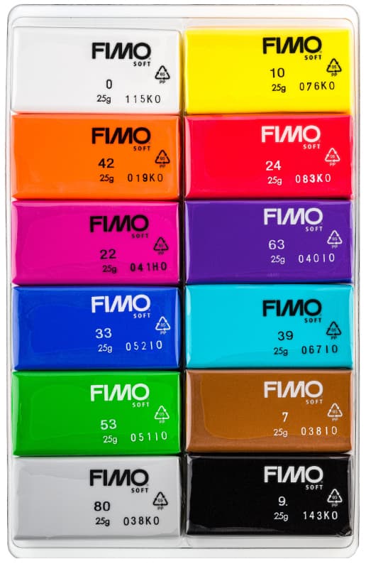 Fimo Soft Modelliermasse-Set , Basic, , 12er Set