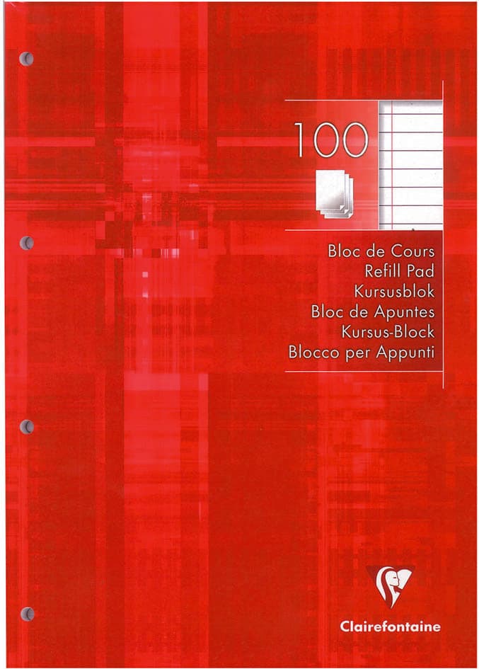Clairefontaine Schulblock, Din A4, Liniert, 100 Blatt