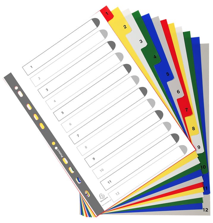Exacompta Kunststoff-Register, Zahlen, Din A4+, 31-Teilig