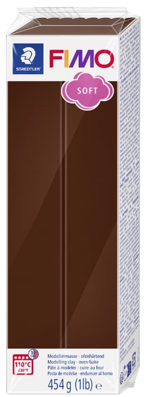 Fimo Soft Modelliermasse, Ofenhärtend, Schokolade, 454 G