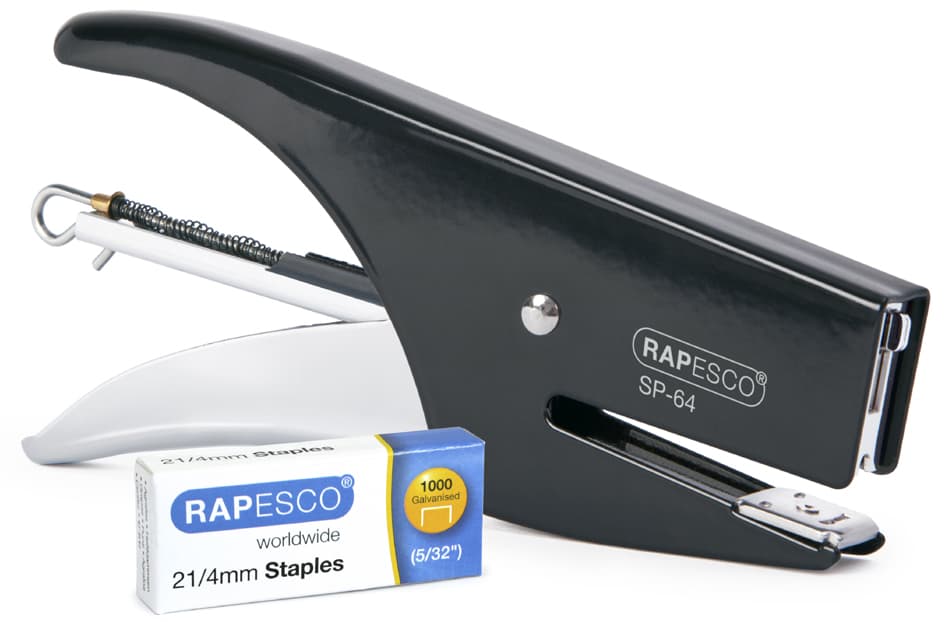 Rapesco Heftzange Sp-64 (6/4 & 21/4 Mm), Chrom / Schwarz