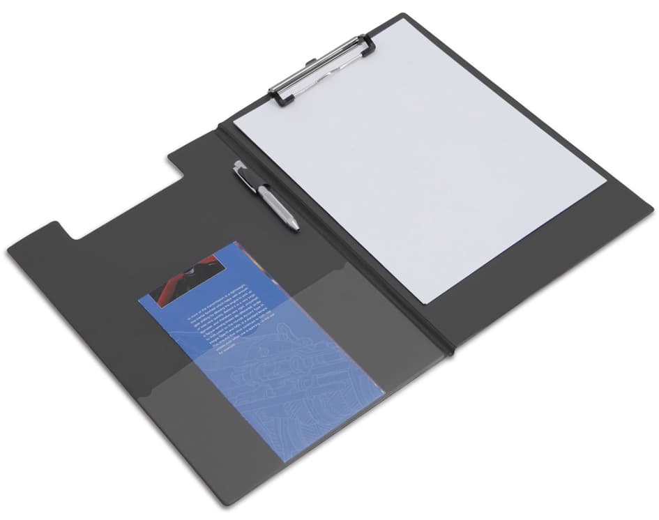 Rapesco Klemmbrett-Mappe, Din A4, Pvc-Folie, Schwarz
