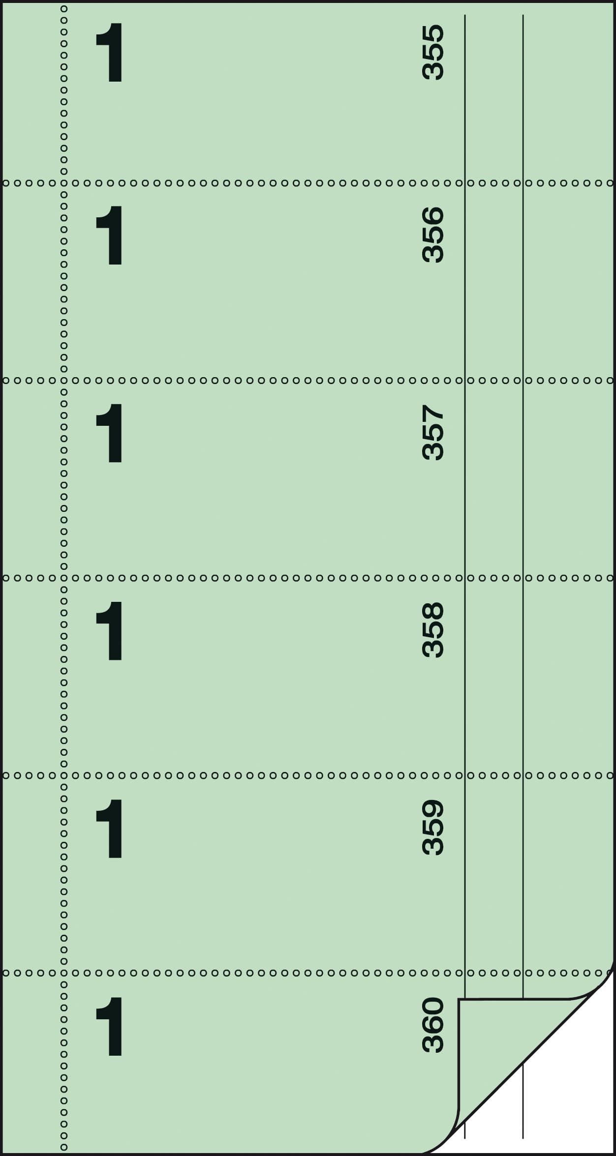 Sigel Formularbuch , Bonbuch, , 105 X 200 Mm, Sd, Grün