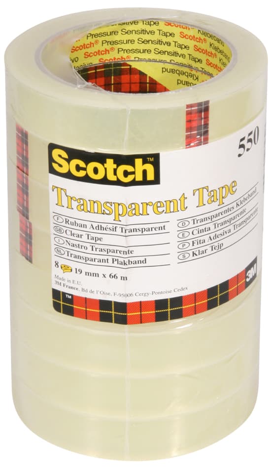 Scotch Klebefilm 550, Transparent, 19 Mm X 66 M, Folie