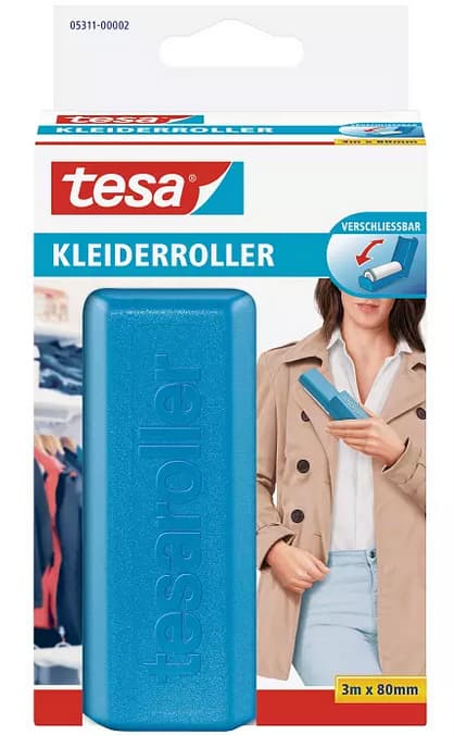 Tesa Fussel-Roller, 3 M X 80 Mm, Mit Klappmechanismus