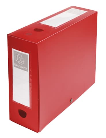 Exacompta Archivbox Mit Druckknopf, Pp, 100 Mm, Rot