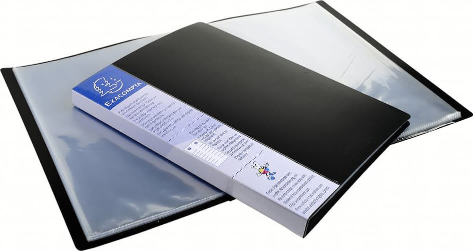 Exacompta Sichtbuch, Din A4, Pp, 20 Hüllen, Schwarz