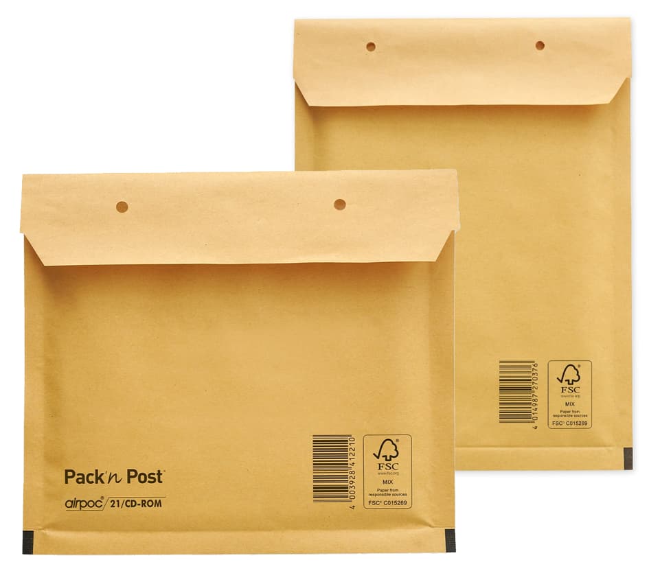 Mailmedia Luftpolster-Versandtaschen, Typ 13/C, Braun, 10 G