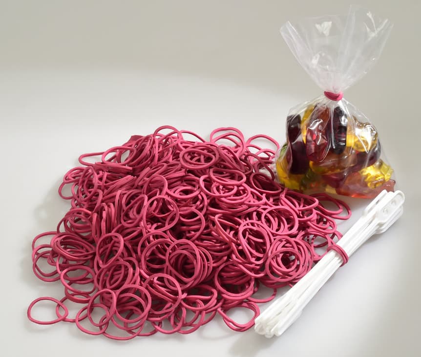 Dm-Folien Gummiringe Im Beutel, Rot, 50 Mm, Großpackung