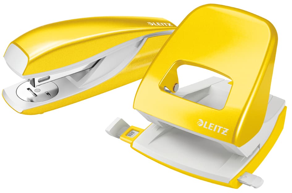 Leitz Heftgerät- & Locher-Set Nexxt Wow, Blau-Metallic