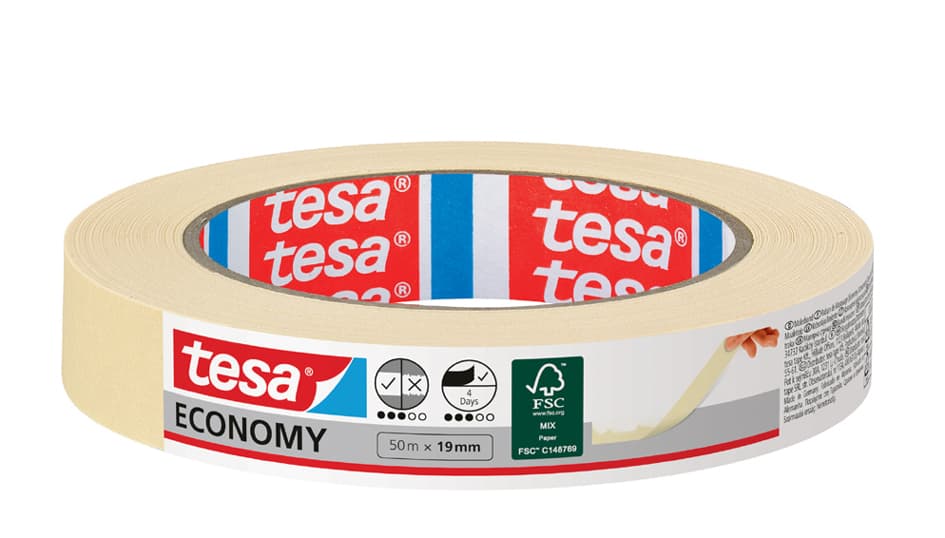 Tesa Papierabdeckband Economy, 50 Mm X 50 M, Chamois