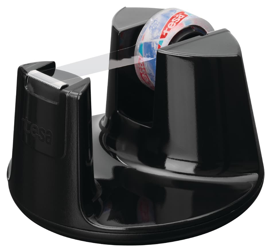 Tesa Tischabroller Easy Cut Compact, Bestückt, Schwarz