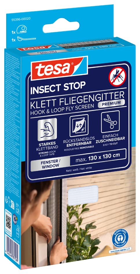 Tesa Fliegengitter Insect Stop Für Fenster, 1,30 M X 1,30 M