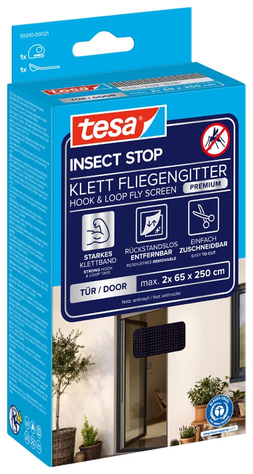 Tesa Fliegengitter Insect Stop Für Türen, 0,65 M X 2,50 M