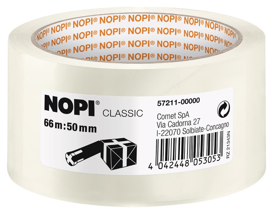 Nopi Verpackungsklebeband Classic, 50 Mm X 66 M, Transparent