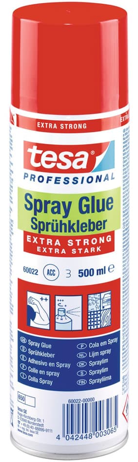 Tesa Sprühkleber Extra Strong, 500 Ml, Farbe: Weiß