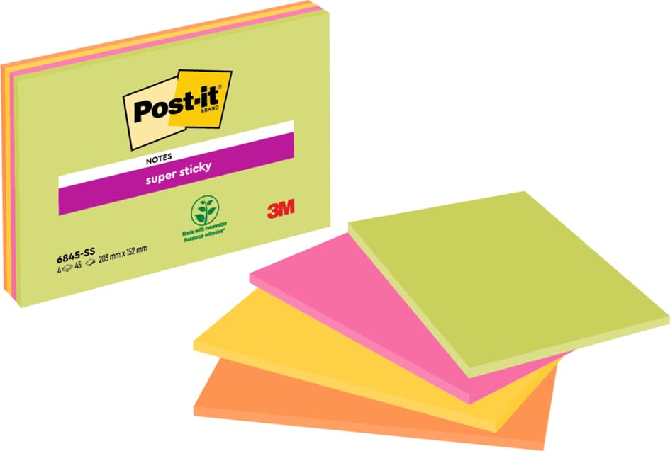Post-It Haftnotizen Super Sticky Meeting Notes, 203 X 152 Mm