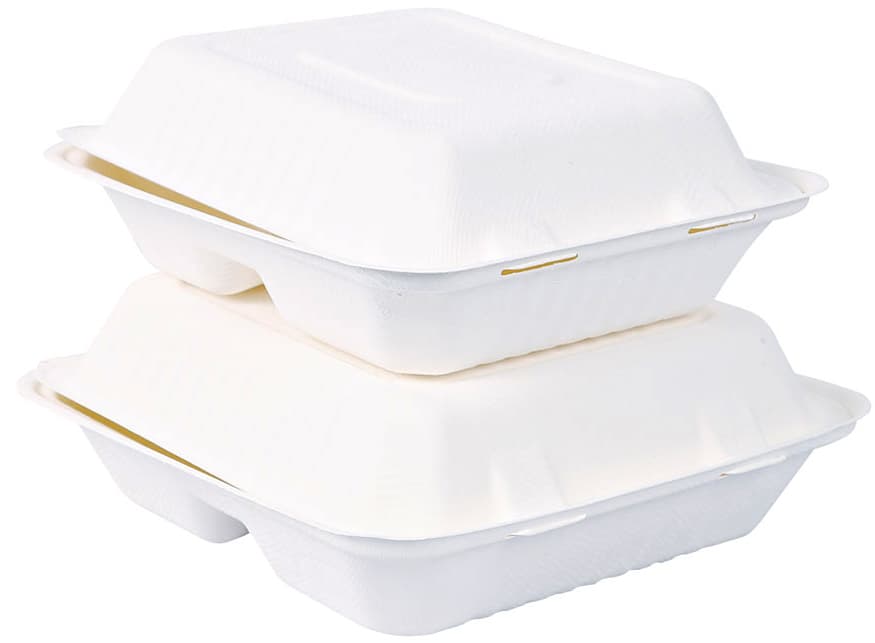 Nature Star Zuckerrohr-Lunchbox, Mit Deckel, Innen 3-Geteilt
