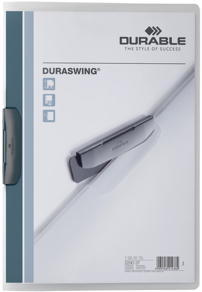 Durable Klemmhefter Duraswing, Din A4, Transparent