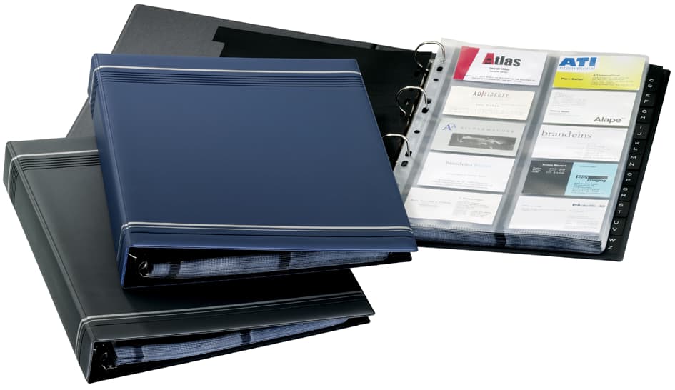 Durable Visitenkarten-Ringbuch Visifix, Din A4, Anthrazit