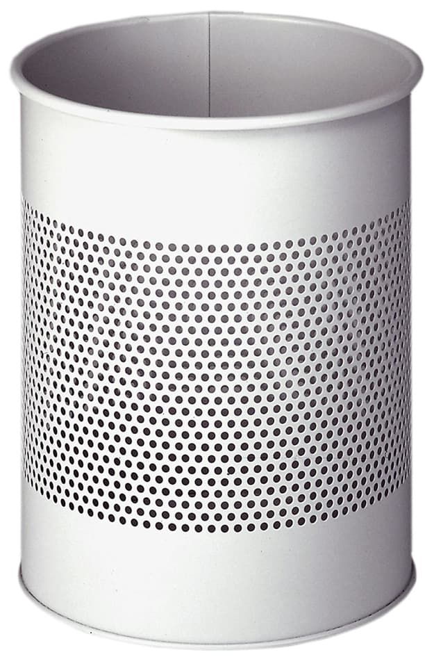 Durable Papierkorb Metall, Rund, 15 Liter, Grau