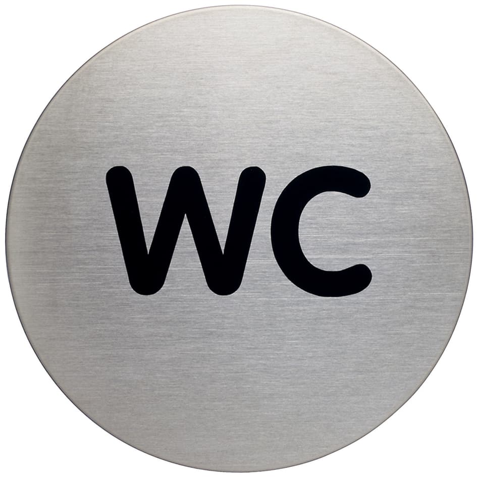 Durable Piktogramm , Wc, , Durchmesser: 83 Mm, Silber